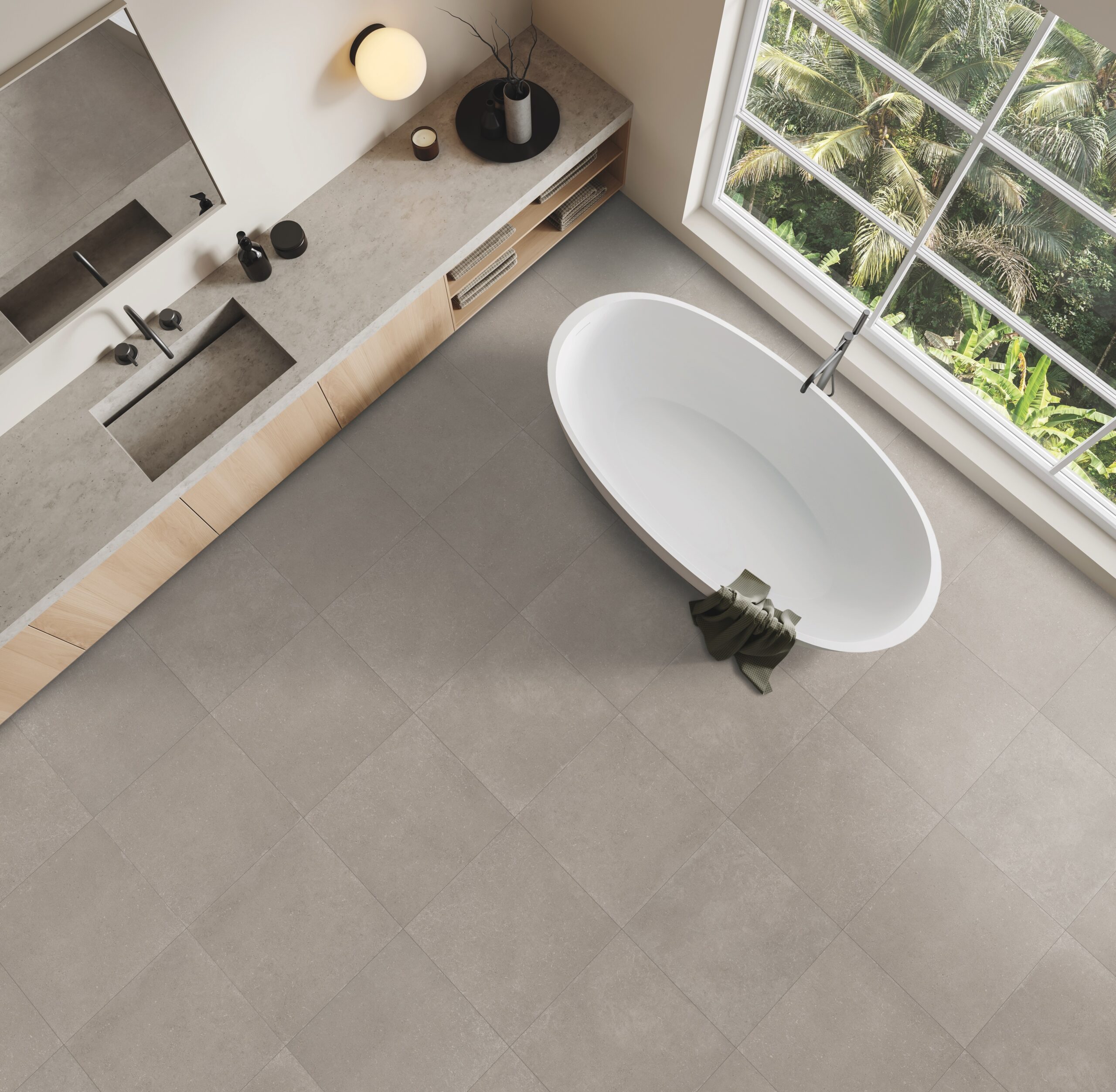 Roma Grey Tegel keramische betonlook vloertegel